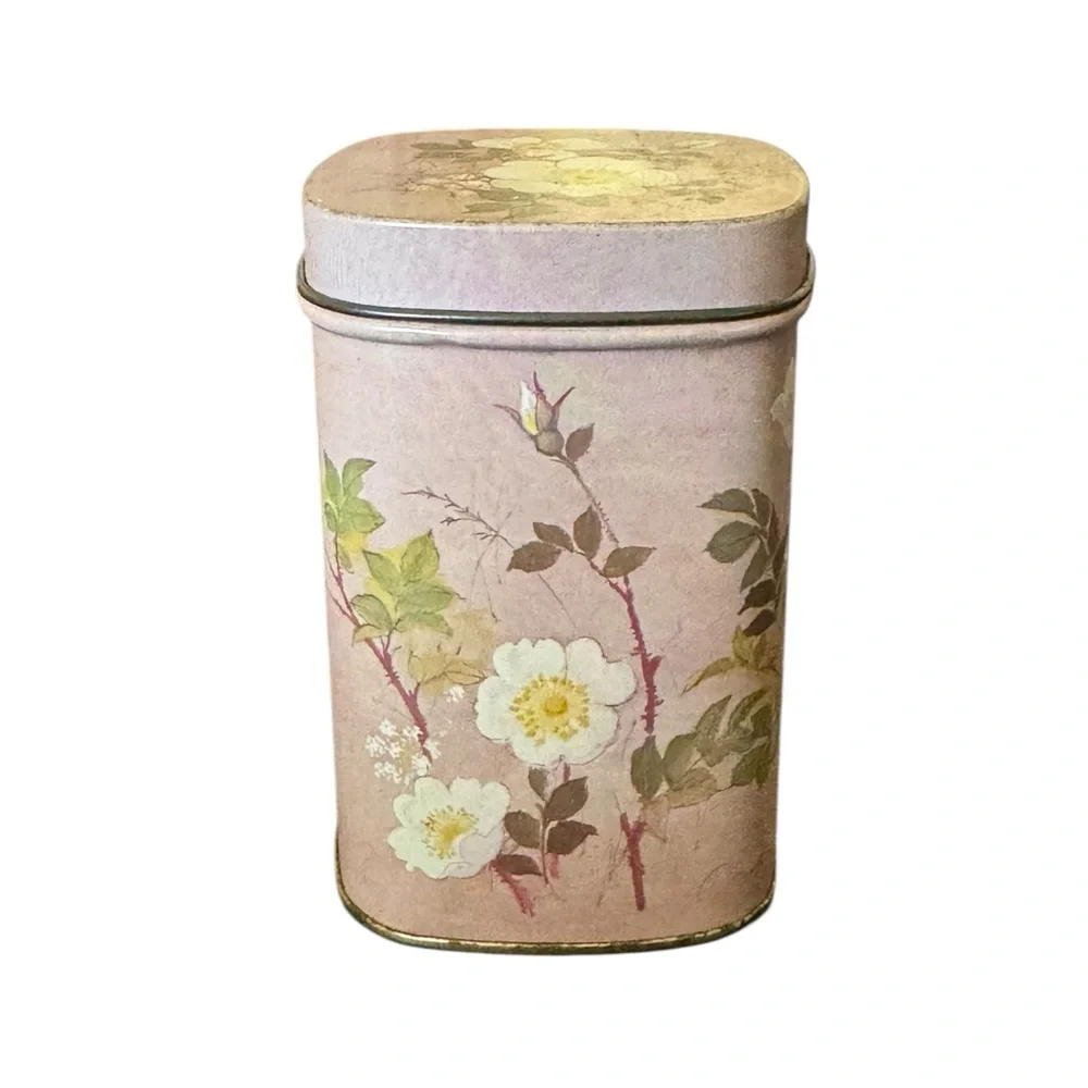Small Floral Decorative Tin